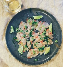 Carpaccio, Shiso , Chili, Coconuts